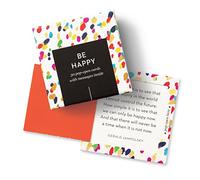 Compendium ThoughtFulls - Biglietti pop-open - Be Happy - 30 biglietti pop-aperti, ognuno con un diverso messaggio ispiratore all'interno