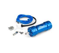 Compensatore Fluidi Stage6, blu anodizzato, incl. Set Montaggio