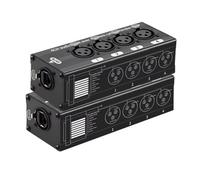 Comphic 1 Coppia di Estensori XLR/Audio RJ45 Cat5/Cat6 Ethernet A 4 Canali, Estensore XLR, Trasmettitore/Ricevitore per Palcoscenici dal