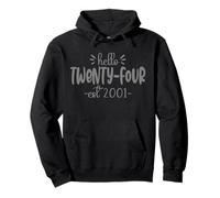 Compie 24 anni - Hello Twenty-Four - est. 2001 Felpa con Cappuccio
