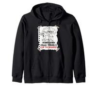 Compiti a casa Uccide Alberi Primo ultimo Giorno di Scuola Studenti Scherzo Felpa con Cappuccio