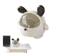 Compiti per il bagno con coperchio - cestino per animali da cartone animato | Mini secchio di scarto per il bagno della cucina da scrivania | Cestino da tavolo per piani di lavoro, scato