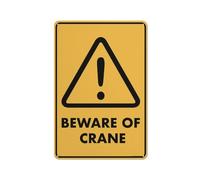 Compladeta Cartello con scritta "Caution Beware Of Crane", in alluminio, antiruggine, per esterni, per casa, affari, cortile