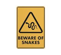 Compladeta Cartello con scritta "Caution Beware Of Snakes For Business", 20,3 cm x 30,5 cm, in alluminio antiruggine, stampa UV, 4 fori preforati. Durevole/resistente alle intemperie