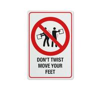 Compladeta Cartello con scritta "Don'T Twist Move Your Feet For Business", 20,3 cm x 30,5 cm, in alluminio antiruggine con stampa UV, 4 fori preforati. Durevole/resistente alle intemperie