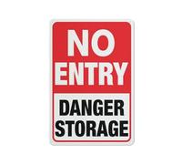 Compladeta Cartello con scritta "No Entry Danger" per esterni, in alluminio stampato UV, 30,5 x 20,3 cm, resistente alle intemperie e di sicurezza, per casa o ufficio