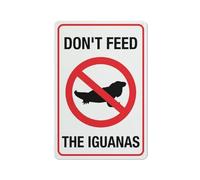 Compladeta Cartello "Don'T Feed The Iguana", in alluminio antiruggine, resistente ai raggi UV, impermeabile, resistente alle intemperie e allo sbiadimento, 4 fori preforati