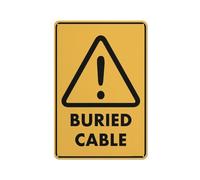 Compladeta Caution Buried Cable Sign Metal Signs 30,5 x 20,3 cm in alluminio antiruggine, stampa a inchiostro UV, durevole/resistente alle intemperie all'aperto per la casa