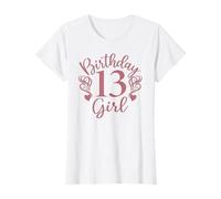 Compleanno 13 Ragazza 13 Anni Tredici Ragazze 13 ° Compleanno Maglietta