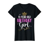 Compleanno 13 ragazze compleanno ragazza corona tredici 13 anni Maglietta