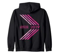 Compleanno 2019 Edizione Limitata Ragazza Sportive Stripe Felpa con Cappuccio