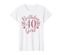 Compleanno 40 Ragazza 40 per Le Sue Donne 40° Maglietta