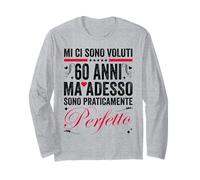 Compleanno 60-Anni Auguri Idea Regalo Sessantenne Divertente Maglia a Manica