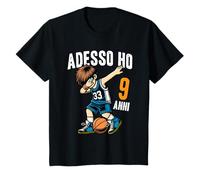 Compleanno bambino 9 anni amanti basket adesso ho 9 anni Maglietta