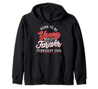 Compleanno bisestile 29 febbraio Young forever Design Felpa con Cappuccio