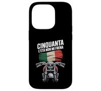 Compleanno Cinquant’anni Uomo Motociclista Moto Cinquanta Custodia per iPhone 14 Pro