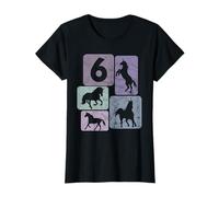 Compleanno della Bambina Unicorno 6 Anni Bambina Unicorno Maglietta