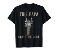 Compleanno della Chitarra This Papa Can Still Rock On Skeleton Hand Maglietta