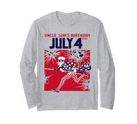 Compleanno dello Zio Sam 4 luglio Maglia a Manica