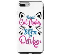 Compleanno di ottobre, per donne amanti dei gatti Custodia per iPhone 7 Plus/8 Plus