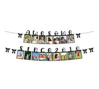 Compleanno Foto Banner, Nero Lustrini Awesome Since 2010 Immagine Banner con Fiocchi per Dolce Sedicesimo Buon Compleanno & Tema Festa Decorazione Forniture & Foto Accessori