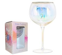 Compleanno Gin Vetro Con Olografico/Iridescente Parole - Splendido A 21