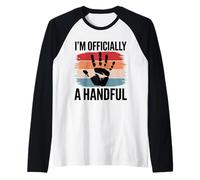 Compleanno per Bambini 5 Anni Ragazzo Sono Ufficialmente Una Manciata Maglia con Maniche Raglan