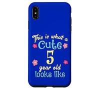 Compleanno per bambini Questo è ciò che sembra un carino 5 di cinque anni Custodia per iPhone XS Max