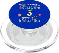 Compleanno per bambini Questo è ciò che sembra un carino 5 di cinque anni PopSockets PopGrip per MagSafe