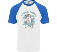 Compleanno Principessa Unicorn 4th 5th 6th 7th 8th Uomo S/S Baseball T-Shirt