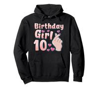Compleanno Ragazza 10 Anni 10 Korean Pop Love K-Pop Felpa con Cappuccio