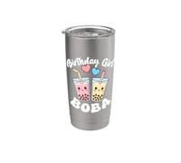 Compleanno Ragazza Bubble Tea Divertente Kawaii Bolla Donne Boba Tea Bicchiere termico in acciaio inox doppia parete
