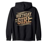 Compleanno Ragazza Ghepardo Animale Leopardo Diva Adolescente Donne Ragazze Felpa con Cappuccio