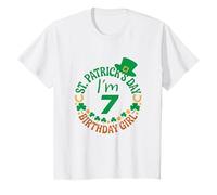 Compleanno Ragazza ST Patricks Giorno età 7 Maglietta