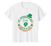 Compleanno Ragazza ST Patricks Giorno età 9 Maglietta