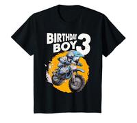 Compleanno ragazzo 3 anni Motocross MX Tre anni 3 ° Bike Maglietta