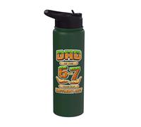 Compleanno Ragazzo 6 Ora 7 Anni 6-7 Pixel Game 67 Papà Stainless Steel Insulated Water Bottle