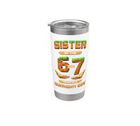 Compleanno Ragazzo 6 Ora 7 Anni 6-7 Pixel Game 67 Sorella Bicchiere termico in acciaio inox doppia parete