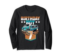 Compleanno Ragazzo 7 American Muscle Car 7th Bday Classic Car Kids Maglia a Manica