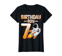 Compleanno Ragazzo 7 Anni Astronauta Spazio 7° Compleanno Festa Maglietta
