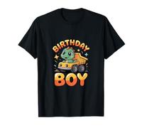 Compleanno Ragazzo Dinosauro Dump Truck Maglietta