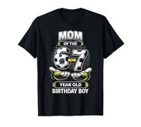 Compleanno Ragazzo I Was 6 Now I'm 7 Six Seven Soccer 67 Mom Maglietta