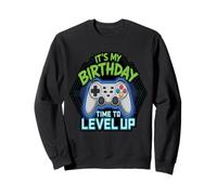 Compleanno Ragazzo Tempo per Salire di Livello Video Gamer Felpa