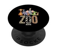 Compleanno Ragazzo Zookeeper Animal Zoo Wildlife Safari Squad PopSockets PopGrip Adesivo