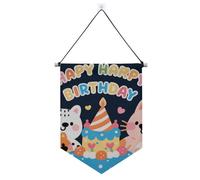 Compleanno s Cartoon Colorful parete appeso banner con asta telescopica bandiera banner esterno patio arredamento per Festival & giorno speciale