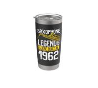 Compleanno Sassofono Leggende Nato nel 1962 60° compleanno Bicchiere termico in acciaio inox doppia parete