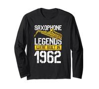 Compleanno Sassofono Leggende Nato nel 1962 60° Compleanno Maglia a Manica