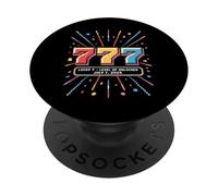 Compleanno sbloccato Lucky 7 Level Up Luglio 7 2025 PopSockets PopGrip Adesivo
