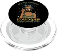 Compleanno Scorpione Regina Camo Donna Nero Zodiaco Africano PopSockets PopGrip per MagSafe
