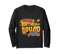 Compleanno Squadra Día De Los Muertos Messicano all Souls Day Maglia a Manica